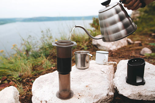 AeroPress coffee maker camp coffee
