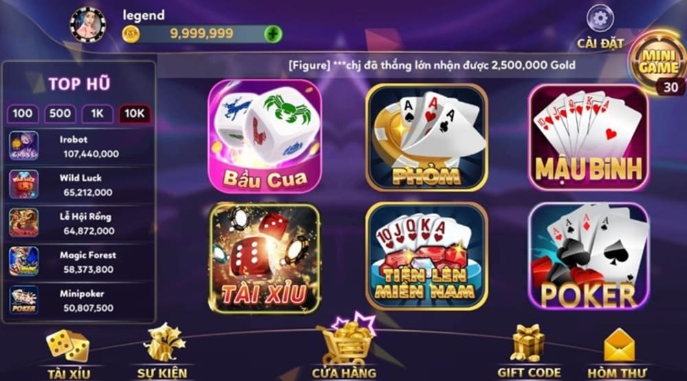 Danh mục trò chơi đặc sắc tại WM Casino xoso66